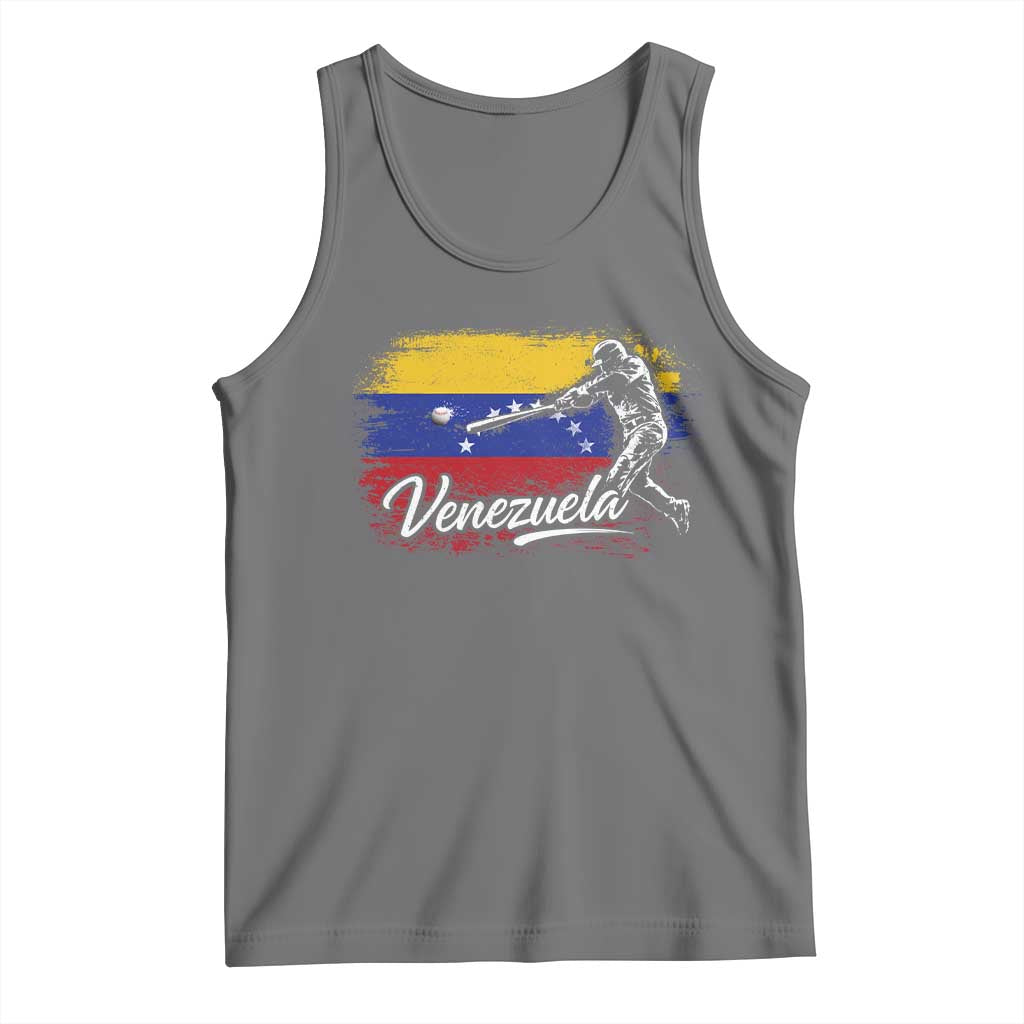 Venezuela Baseball Batter Venezuelan Sport Fan Tank Top TS11 Black Heather Print Your Wear