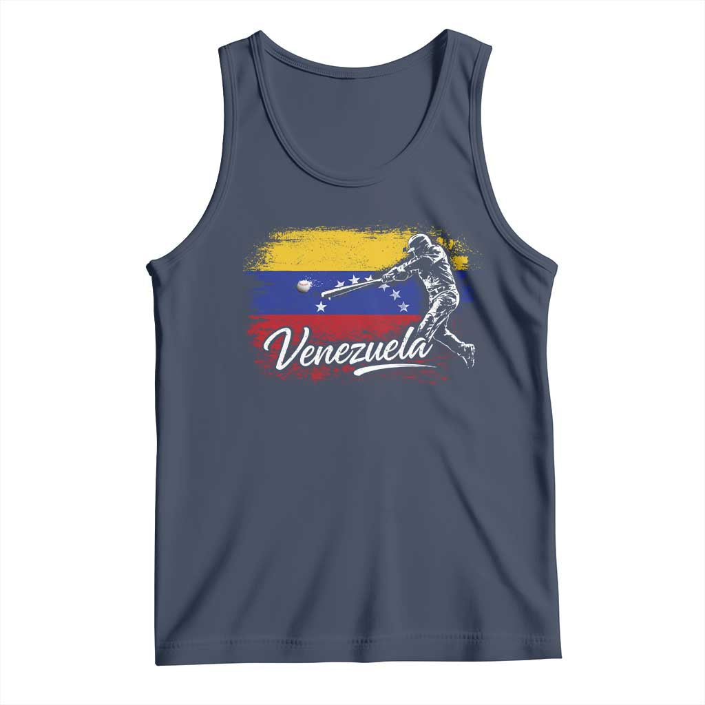 Venezuela Baseball Batter Venezuelan Sport Fan Tank Top TS11 Navy Print Your Wear