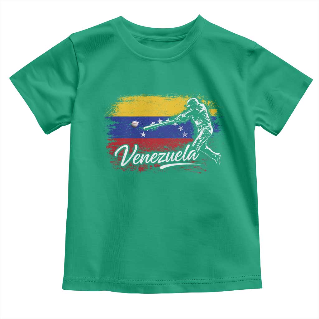 Venezuela Baseball Batter Venezuelan Sport Fan Toddler T Shirt TS11 Irish Green Print Your Wear