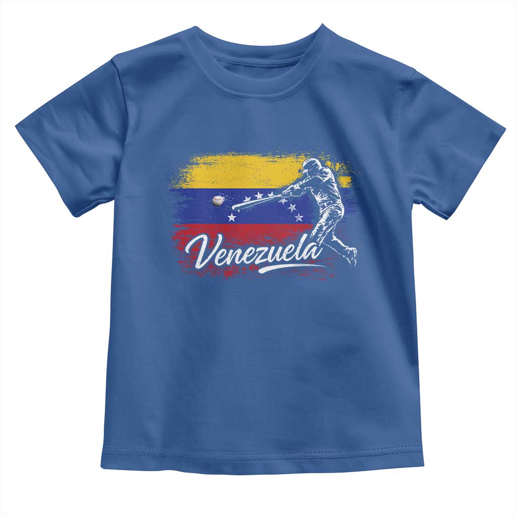 Venezuela Baseball Batter Venezuelan Sport Fan Toddler T Shirt TS11 Royal Blue Print Your Wear