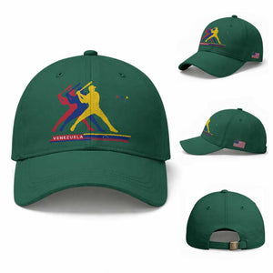 Baseball Venezuela Sport Fan Venezuelan Flag Batter Player Baseball Cap TS11 Baseball Cap Universal Fit Irish Green Print Your Wear