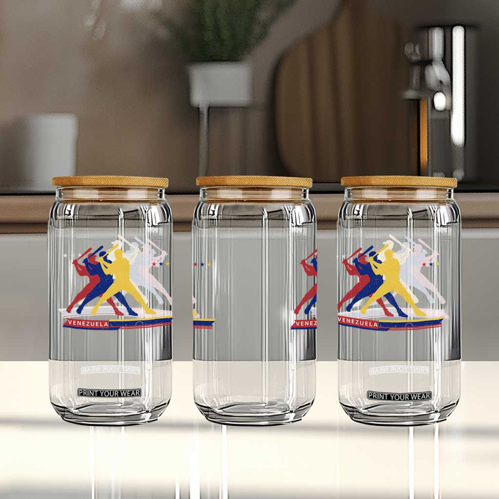 Baseball Venezuela Sport Fan Venezuelan Flag Batter Player Glass Can TS11 Print Your Wear