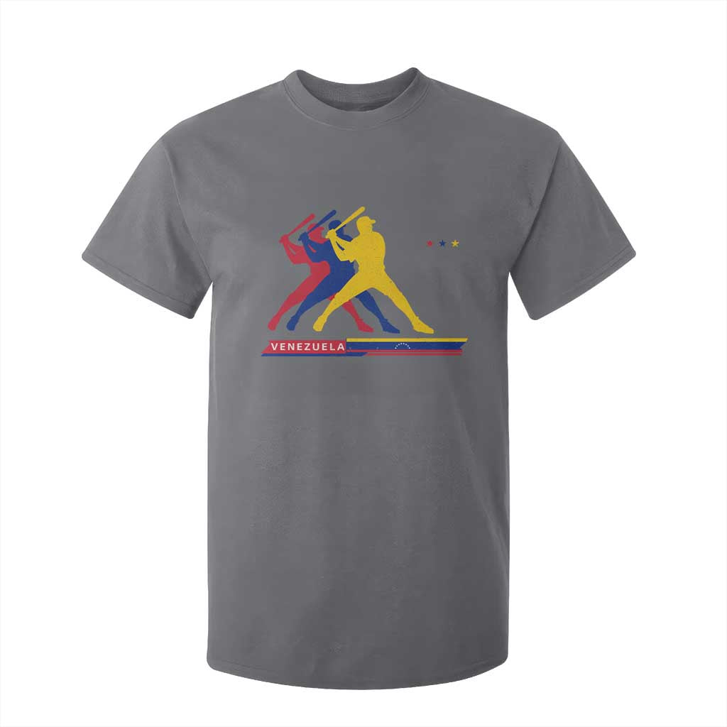 Baseball Venezuela Sport Fan Venezuelan Flag Batter Player T Shirt For Kid TS11 Charcoal Print Your Wear