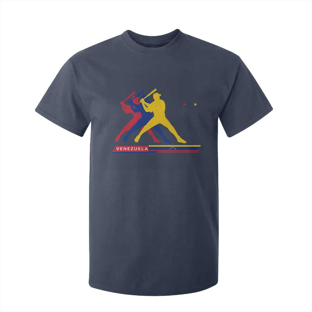 Baseball Venezuela Sport Fan Venezuelan Flag Batter Player T Shirt For Kid TS11 Navy Print Your Wear