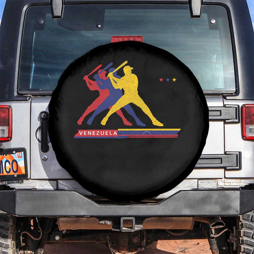 Baseball Venezuela Sport Fan Venezuelan Flag Batter Player Spare Tire Cover TS11 No hole Black Print Your Wear