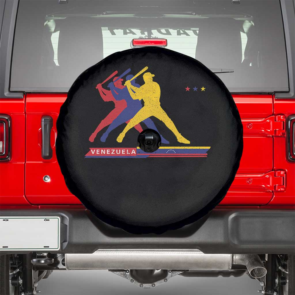Baseball Venezuela Sport Fan Venezuelan Flag Batter Player Spare Tire Cover TS11 Black Print Your Wear