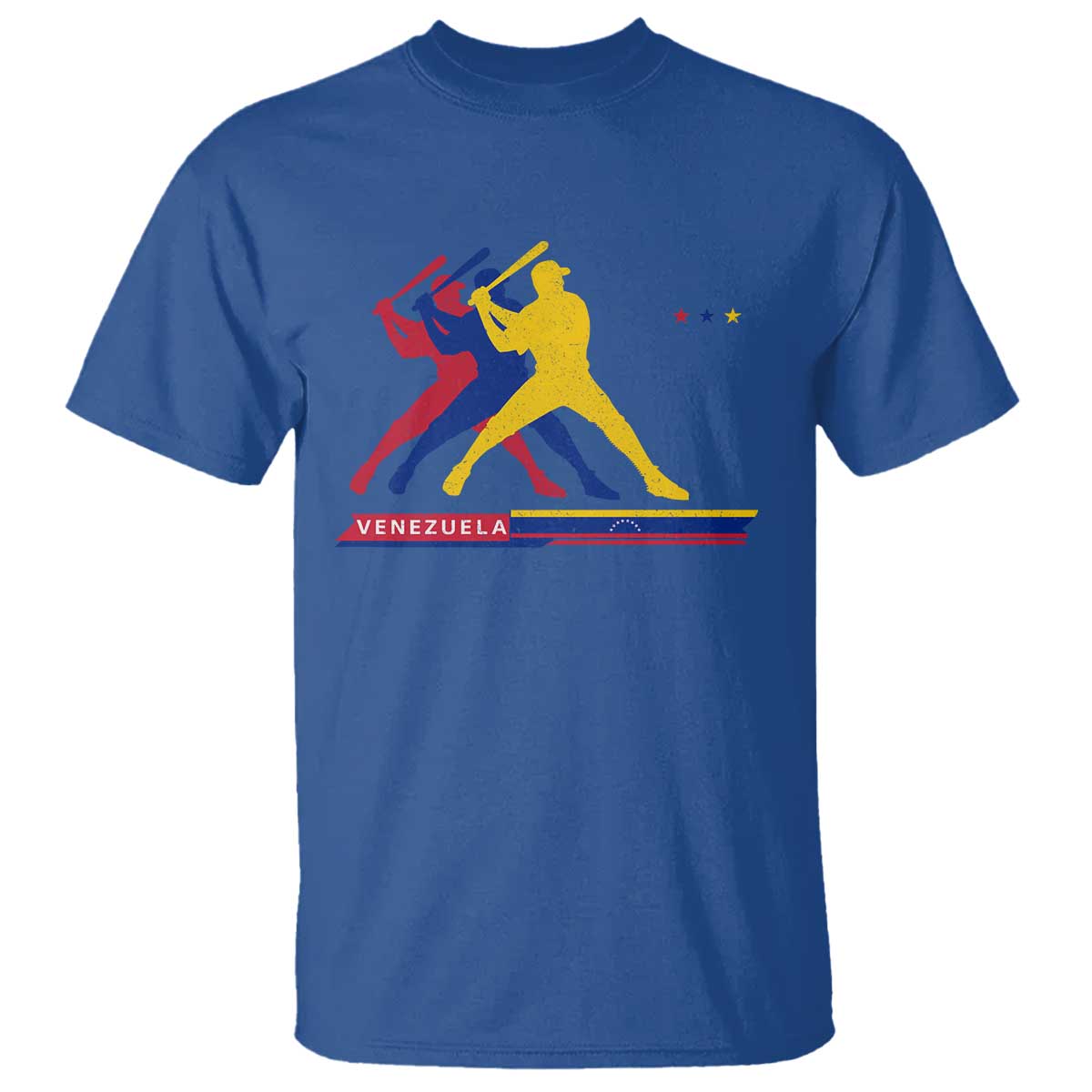 Baseball Venezuela Sport Fan Venezuelan Flag Batter Player T Shirt TS11 Royal Blue Print Your Wear
