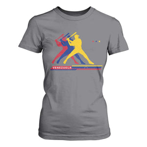 Baseball Venezuela Sport Fan Venezuelan Flag Batter Player T Shirt For Women TS11 Charcoal Print Your Wear