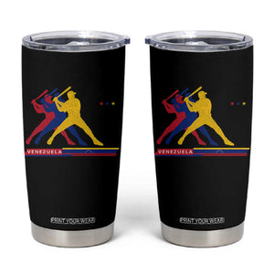 Baseball Venezuela Sport Fan Venezuelan Flag Batter Player Tumbler Cup TS11 Black Print Your Wear