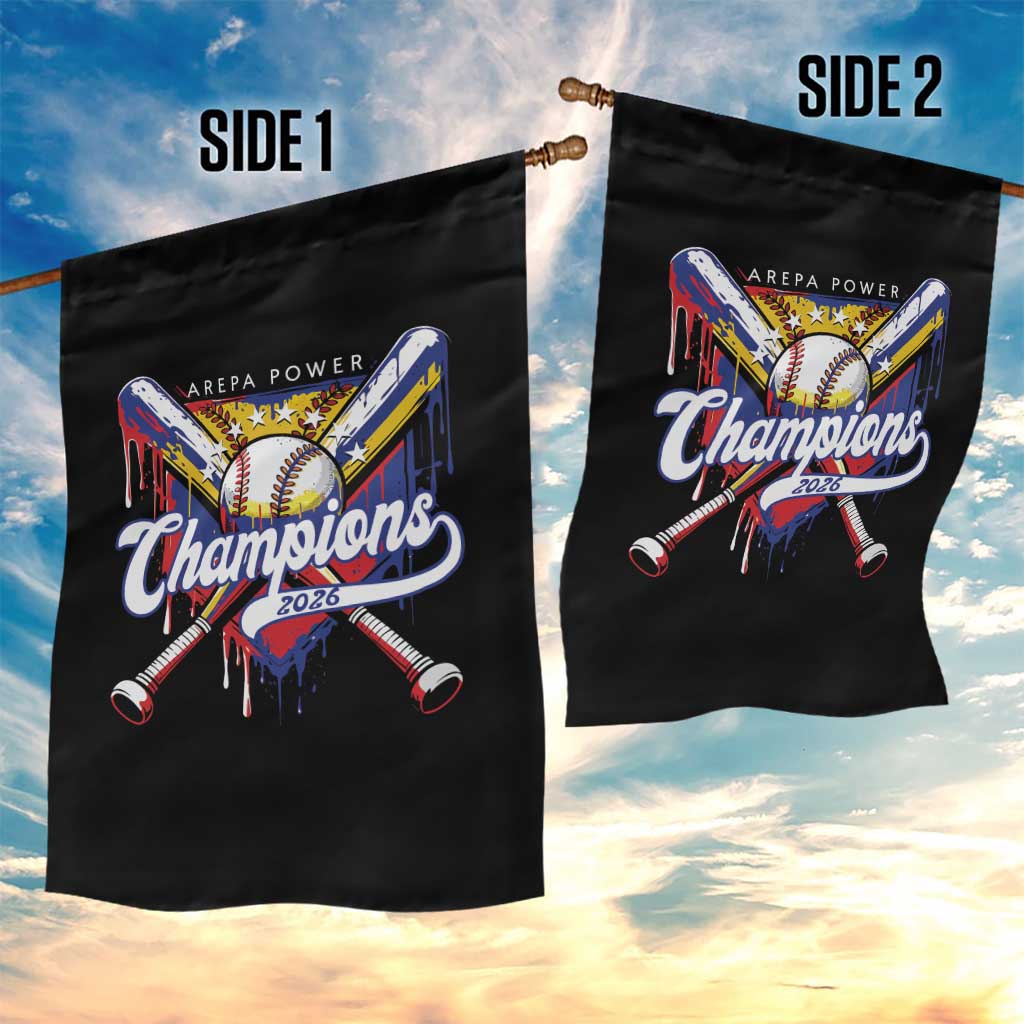 Venezuela Champions 2026 Garden Flag Baseball Lover Home Plate Drip TS11 Print Your Wear