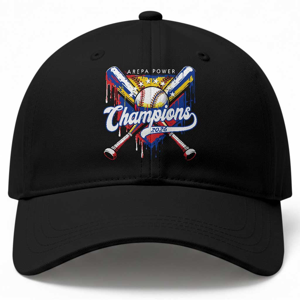 Venezuela Champions 2026 Baseball Cap Baseball Lover Home Plate Drip TS11 Print Your Wear