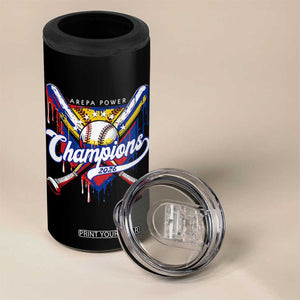 Venezuela Champions 2026 4 in 1 Can Cooler Tumbler Baseball Lover Home Plate Drip TS11 Print Your Wear