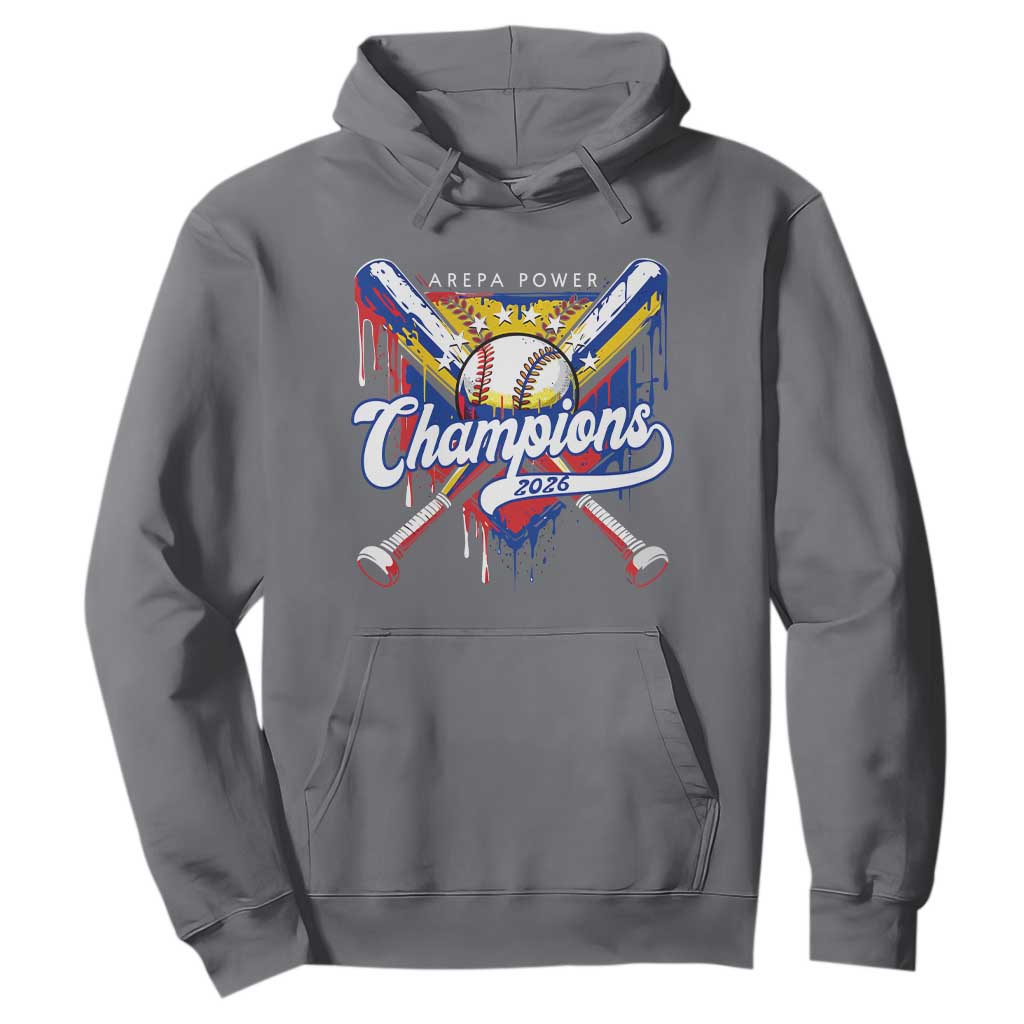 Venezuela Champions 2026 Hoodie Baseball Lover Home Plate Drip TS11 Charcoal Print Your Wear