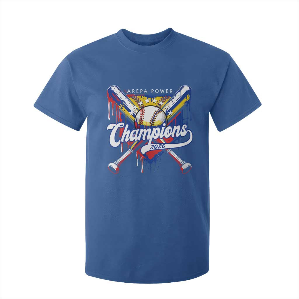 Venezuela Champions 2026 T Shirt For Kid Baseball Lover Home Plate Drip TS11 Royal Blue Print Your Wear