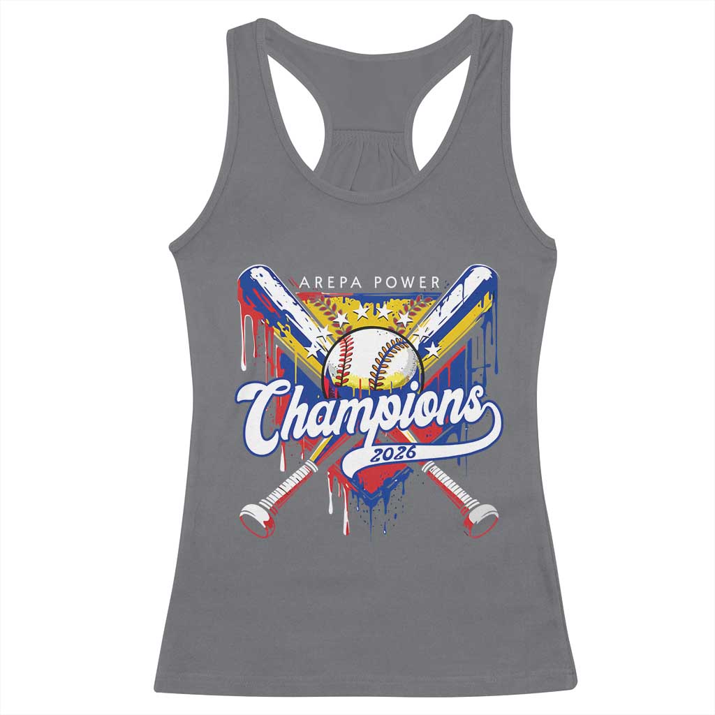 Venezuela Champions 2026 Racerback Tank Top Baseball Lover Home Plate Drip TS11 Charcoal Print Your Wear