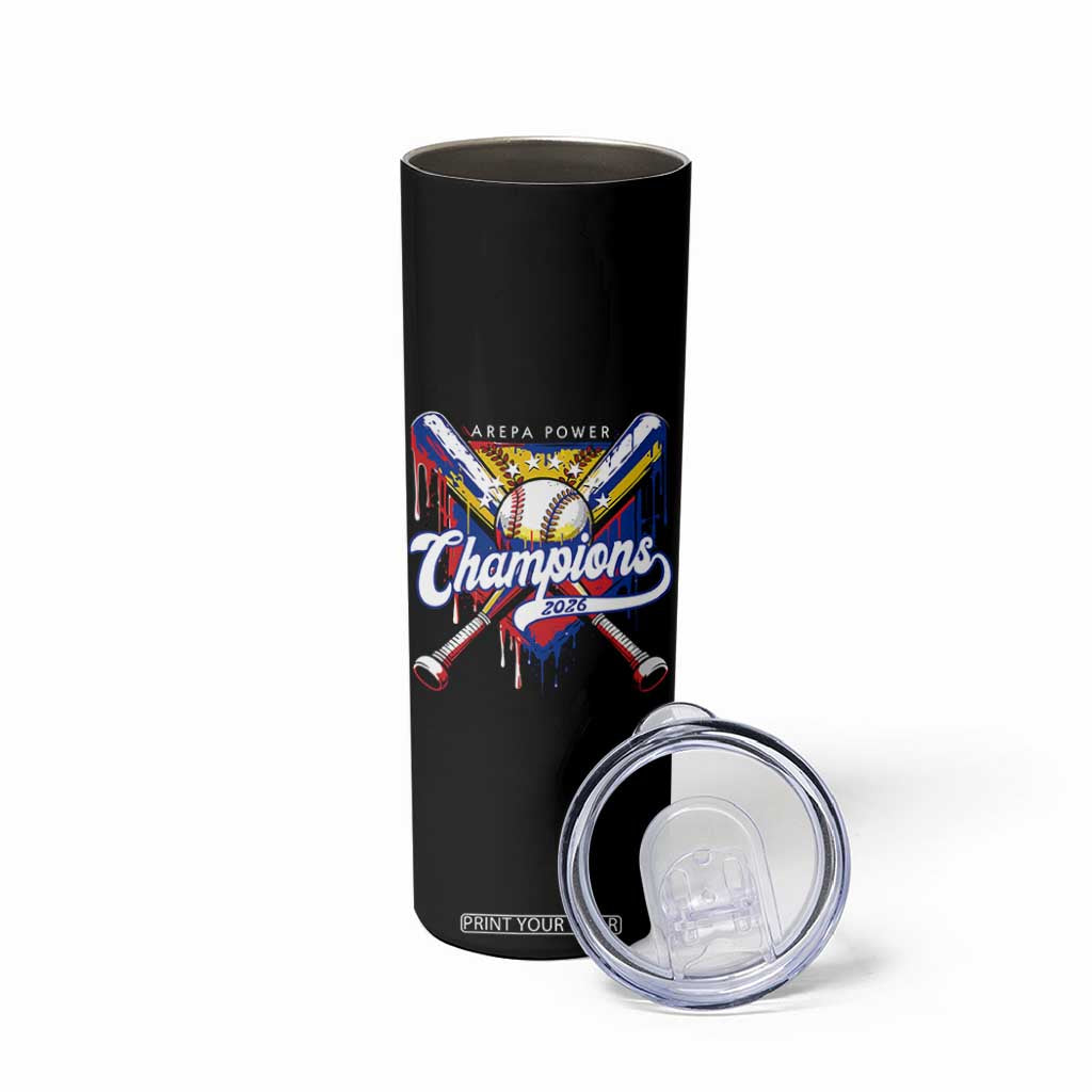 Venezuela Champions 2026 Skinny Tumbler Baseball Lover Home Plate Drip TS11 Print Your Wear