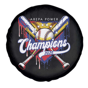 Venezuela Champions 2026 Spare Tire Cover Baseball Lover Home Plate Drip TS11 Print Your Wear