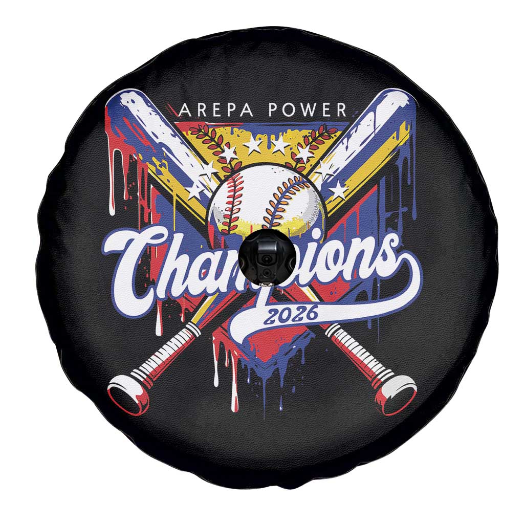 Venezuela Champions 2026 Spare Tire Cover Baseball Lover Home Plate Drip TS11 Print Your Wear