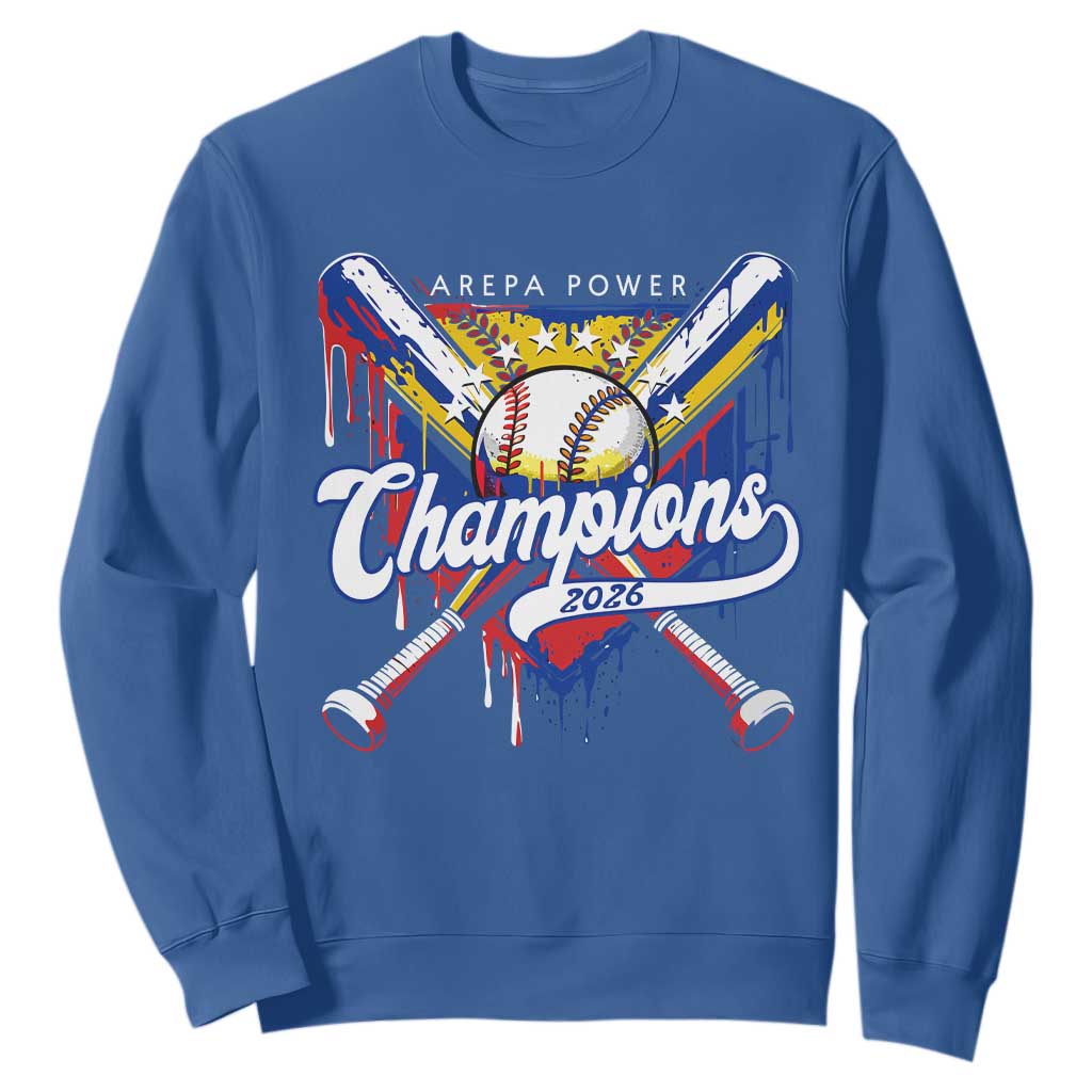Venezuela Champions 2026 Sweatshirt Baseball Lover Home Plate Drip TS11 Royal Blue Print Your Wear