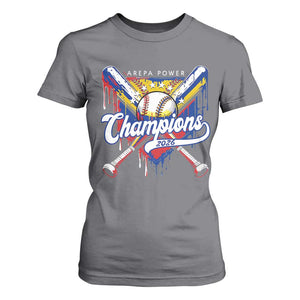 Venezuela Champions 2026 T Shirt For Women Baseball Lover Home Plate Drip TS11 Charcoal Print Your Wear