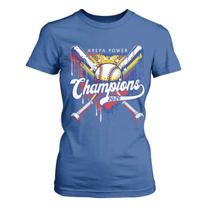 Venezuela Champions 2026 T Shirt For Women Baseball Lover Home Plate Drip TS11 Royal Blue Print Your Wear