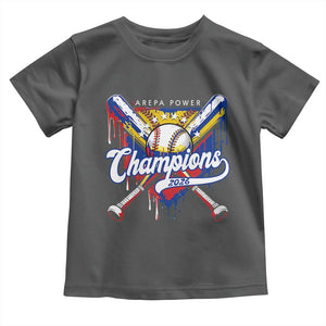 Venezuela Champions 2026 Toddler T Shirt Baseball Lover Home Plate Drip TS11 Dark Heather Print Your Wear