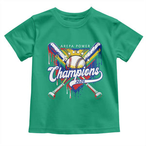 Venezuela Champions 2026 Toddler T Shirt Baseball Lover Home Plate Drip TS11 Irish Green Print Your Wear