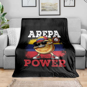 Funny Arepa Power Venezuela Baseball Lover Throw Blanket Cute Dabbing Arepa TS11 Print Your Wear