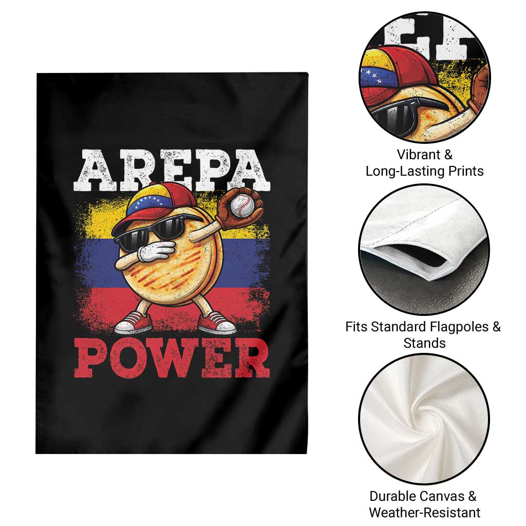 Funny Arepa Power Venezuela Baseball Lover Garden Flag Cute Dabbing Arepa TS11 Print Your Wear