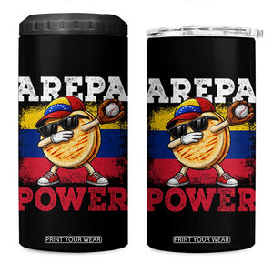 Funny Arepa Power Venezuela Baseball Lover 4 in 1 Can Cooler Tumbler Cute Dabbing Arepa TS11 One Size: 16 oz Black Print Your Wear