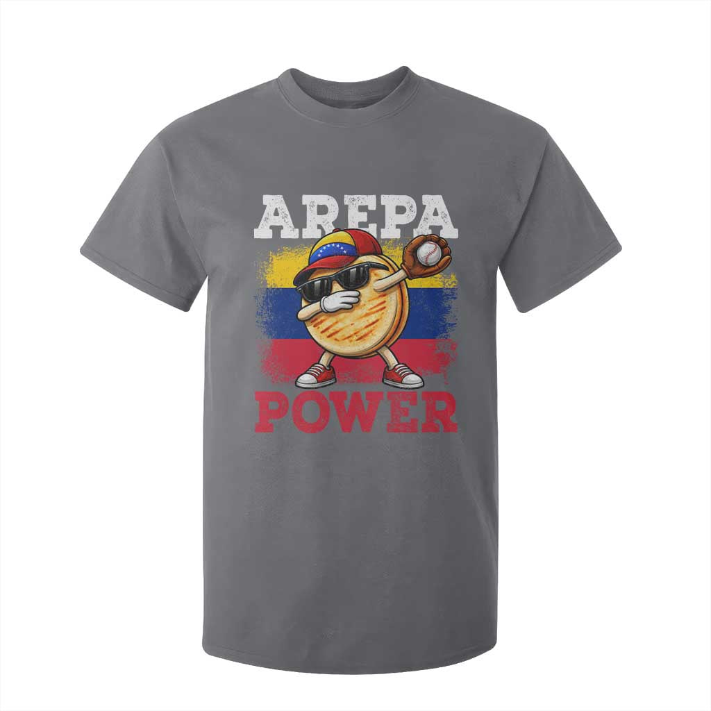 Funny Arepa Power Venezuela Baseball Lover T Shirt For Kid Cute Dabbing Arepa TS11 Charcoal Print Your Wear