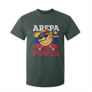Funny Arepa Power Venezuela Baseball Lover T Shirt For Kid Cute Dabbing Arepa TS11 Dark Forest Green Print Your Wear