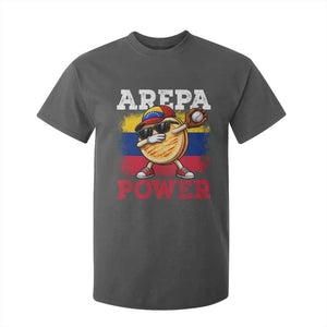 Funny Arepa Power Venezuela Baseball Lover T Shirt For Kid Cute Dabbing Arepa TS11 Dark Heather Print Your Wear