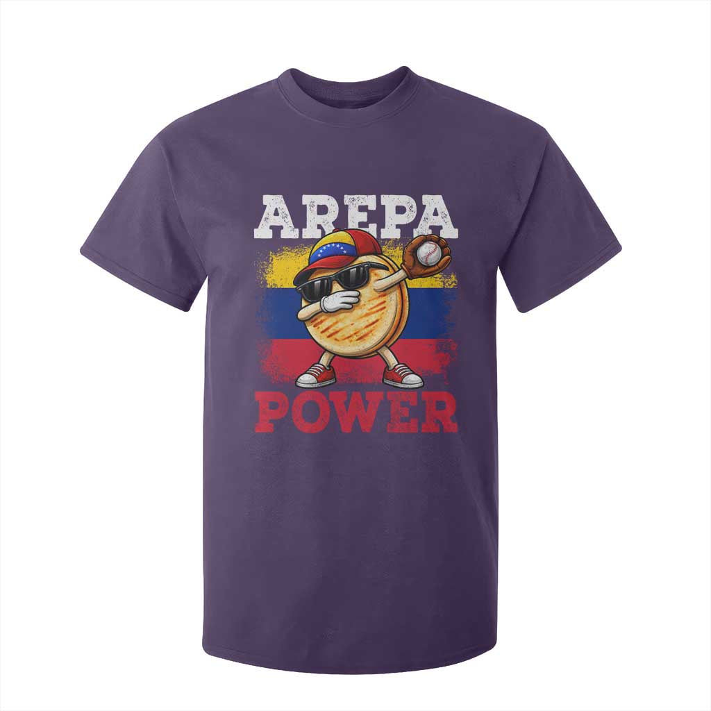 Funny Arepa Power Venezuela Baseball Lover T Shirt For Kid Cute Dabbing Arepa TS11 Purple Print Your Wear