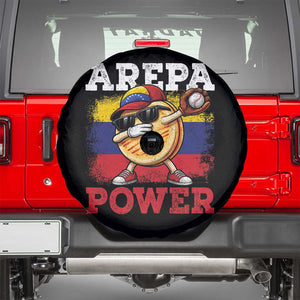 Funny Arepa Power Venezuela Baseball Lover Spare Tire Cover Cute Dabbing Arepa TS11 Black Print Your Wear