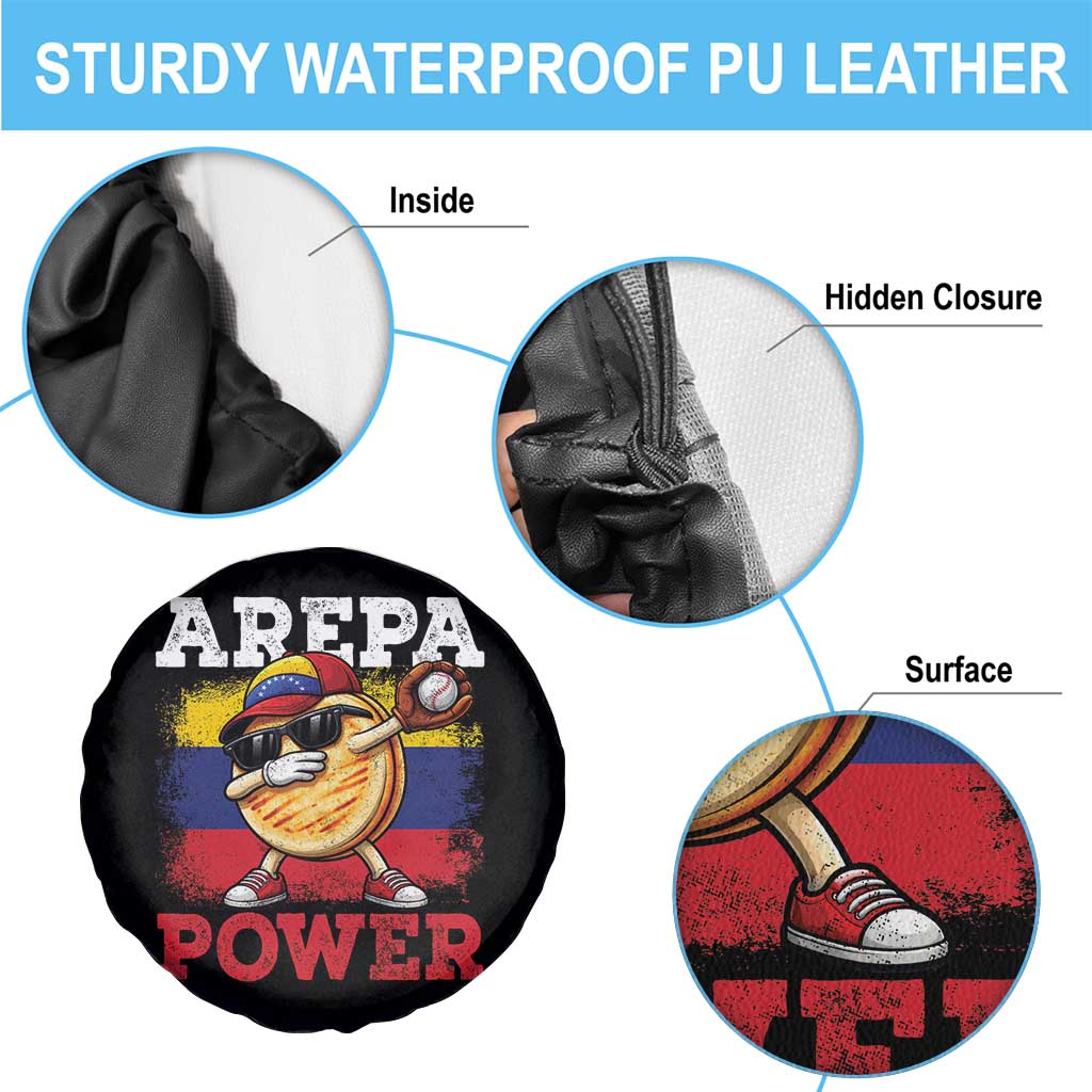 Funny Arepa Power Venezuela Baseball Lover Spare Tire Cover Cute Dabbing Arepa TS11 Print Your Wear