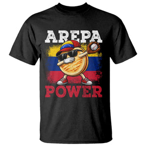 Funny Arepa Power Venezuela Baseball Lover T Shirt - Cute Dabbing Arepa TS11 Black Print Your Wear