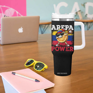 Funny Arepa Power Venezuela Baseball Lover Tumbler With Handle Cute Dabbing Arepa TS11 Print Your Wear