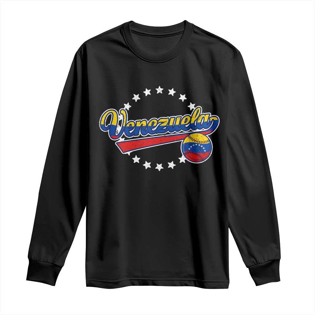 Venezuela Baseball Jersey Venezuelan Sport Fan Long Sleeve Shirt TS11 Black Print Your Wear