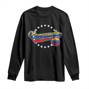 Venezuela Baseball Jersey Venezuelan Sport Fan Long Sleeve Shirt TS11 Black Print Your Wear