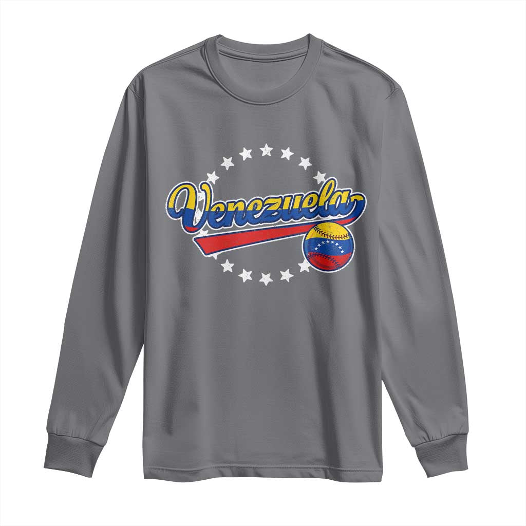 Venezuela Baseball Jersey Venezuelan Sport Fan Long Sleeve Shirt TS11 Charcoal Print Your Wear