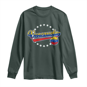Venezuela Baseball Jersey Venezuelan Sport Fan Long Sleeve Shirt TS11 Dark Forest Green Print Your Wear