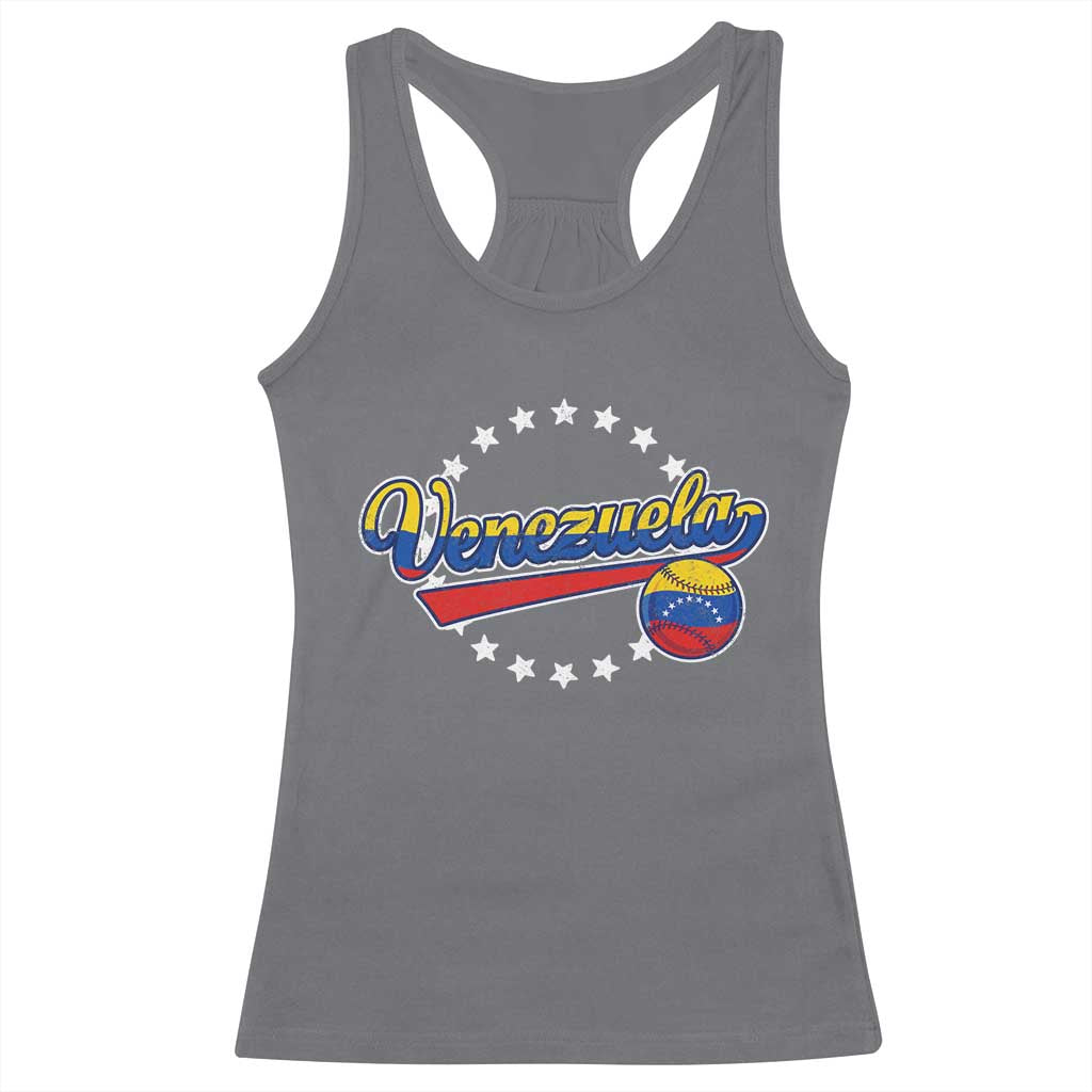 Venezuela Baseball Jersey Venezuelan Sport Fan Racerback Tank Top TS11 Charcoal Print Your Wear