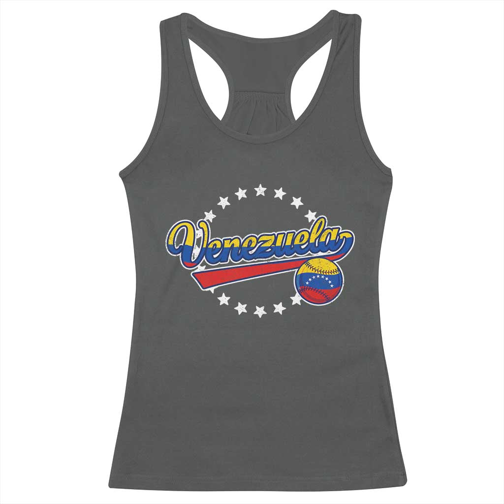 Venezuela Baseball Jersey Venezuelan Sport Fan Racerback Tank Top TS11 Dark Heather Print Your Wear
