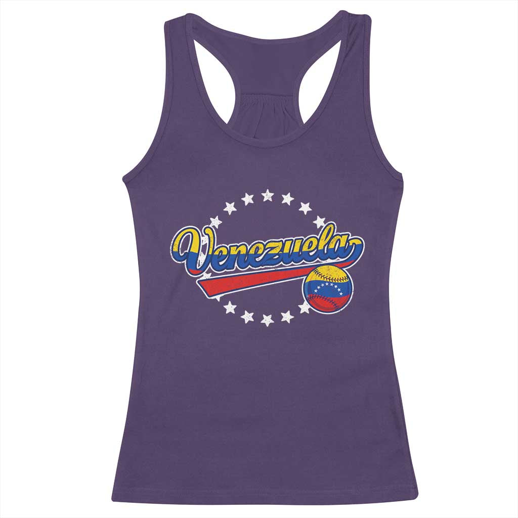 Venezuela Baseball Jersey Venezuelan Sport Fan Racerback Tank Top TS11 Purple Print Your Wear