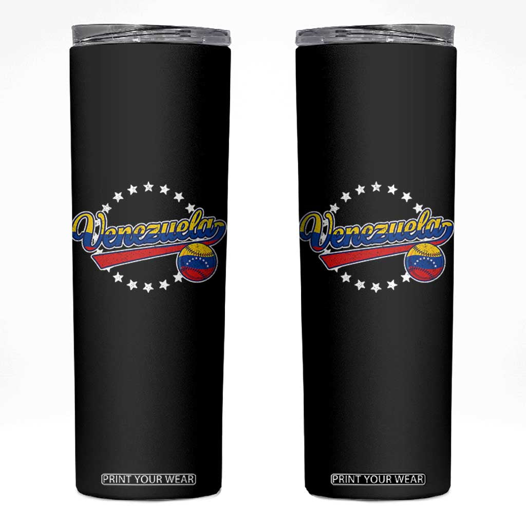 Venezuela Baseball Jersey Venezuelan Sport Fan Skinny Tumbler TS11 Black Print Your Wear