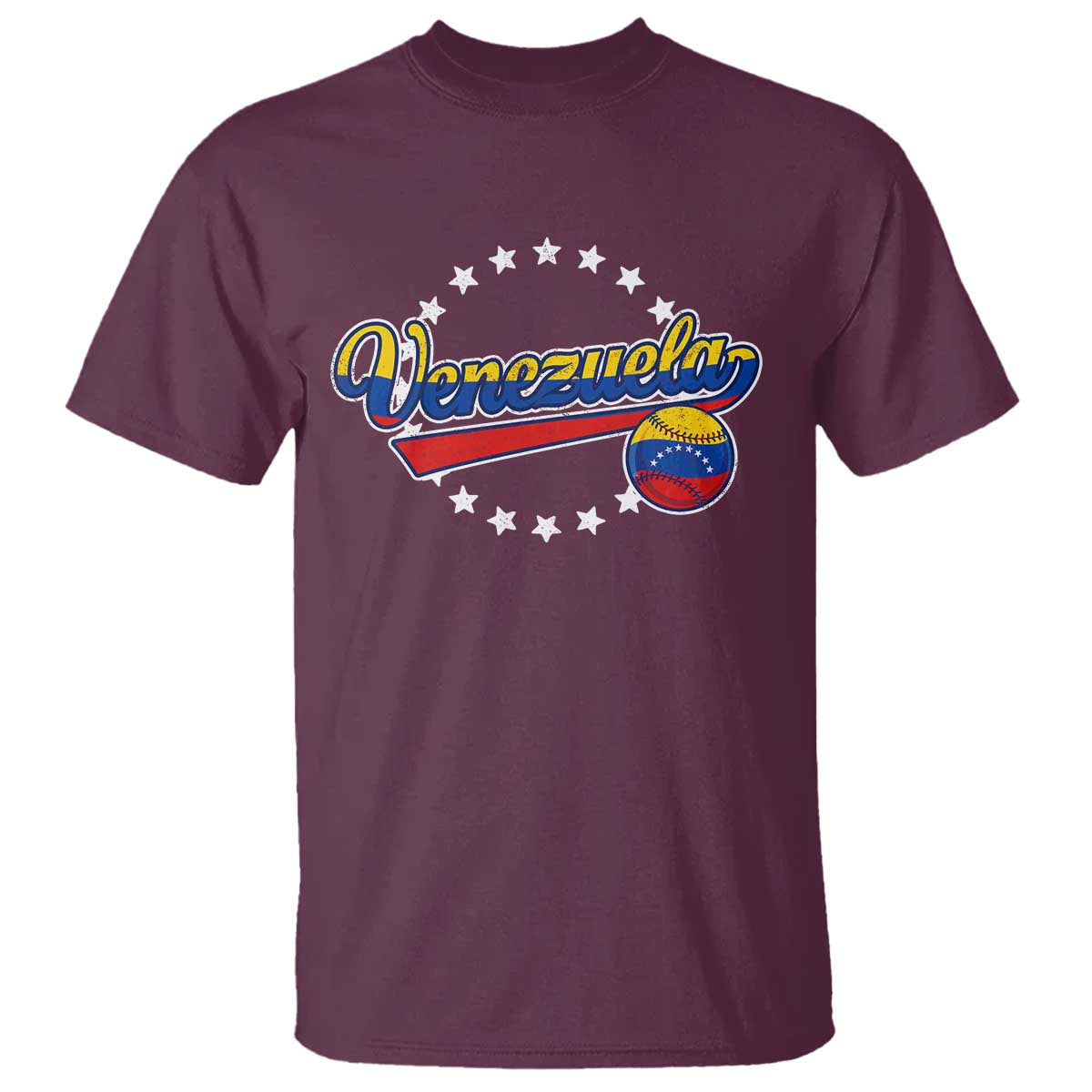 Venezuela Baseball Jersey Venezuelan Sport Fan T Shirt TS11 Maroon Print Your Wear