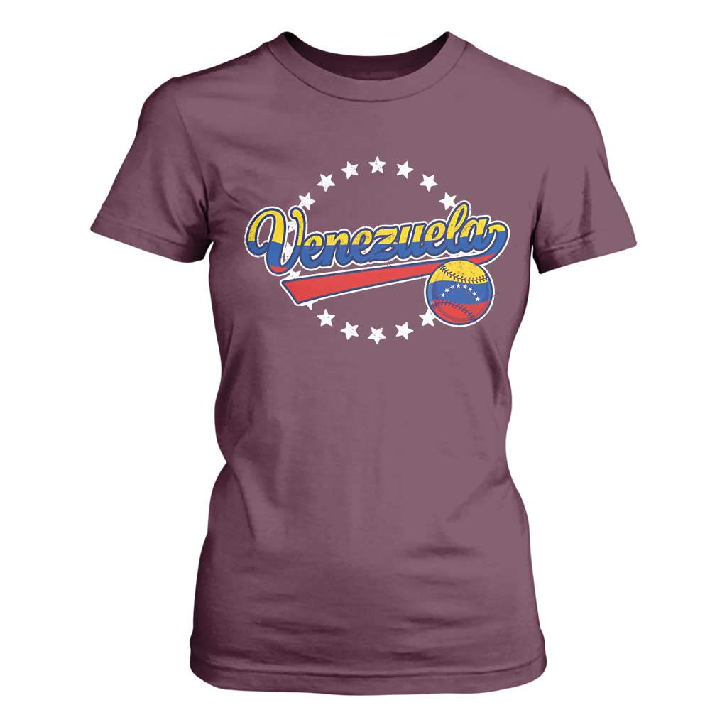 Venezuela Baseball Jersey Venezuelan Sport Fan T Shirt For Women TS11 Maroon Print Your Wear