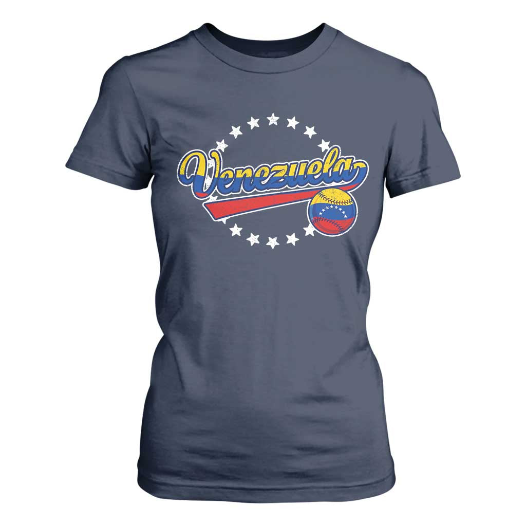 Venezuela Baseball Jersey Venezuelan Sport Fan T Shirt For Women TS11 Navy Print Your Wear