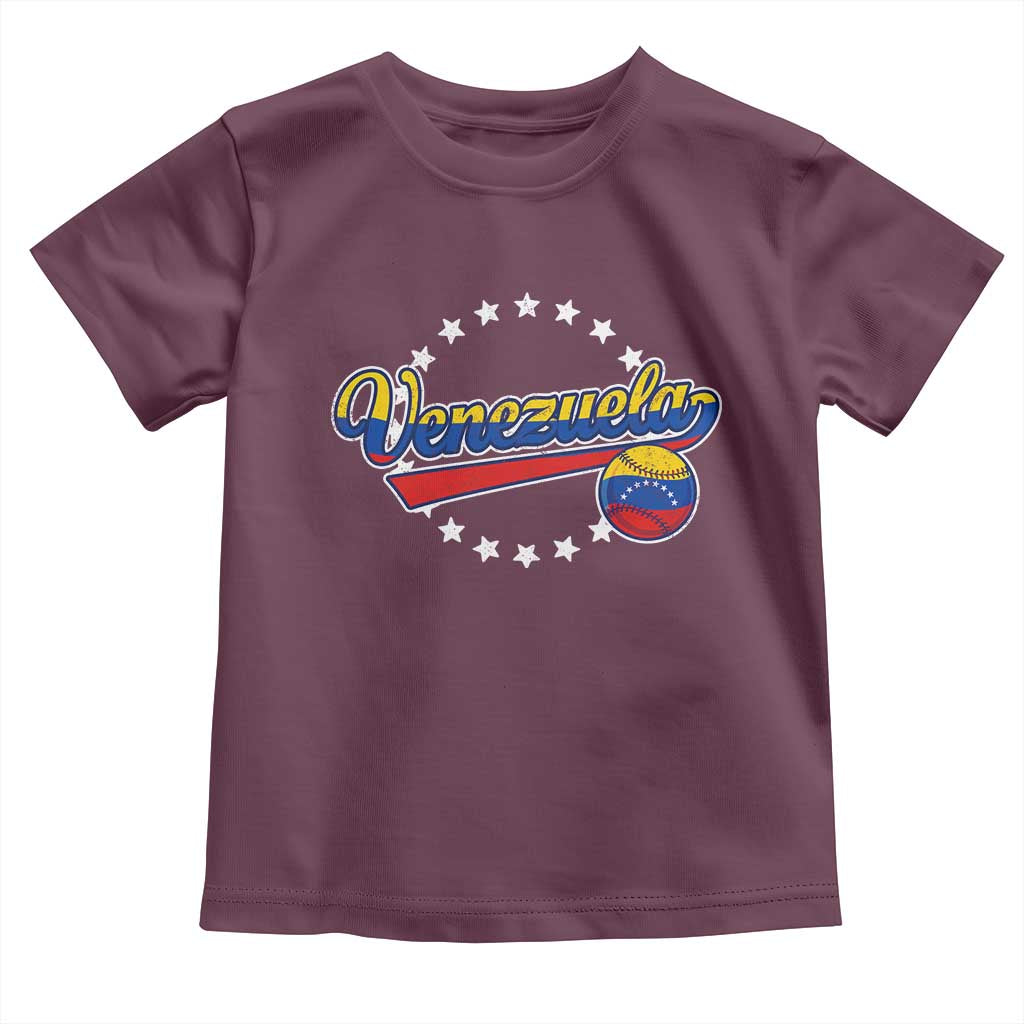 Venezuela Baseball Jersey Venezuelan Sport Fan Toddler T Shirt TS11 Maroon Print Your Wear